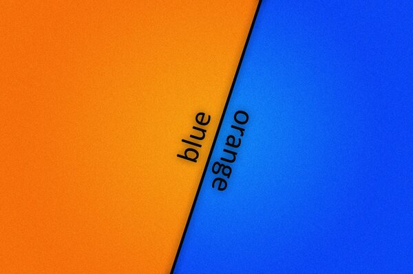 Orange and blue are opposites