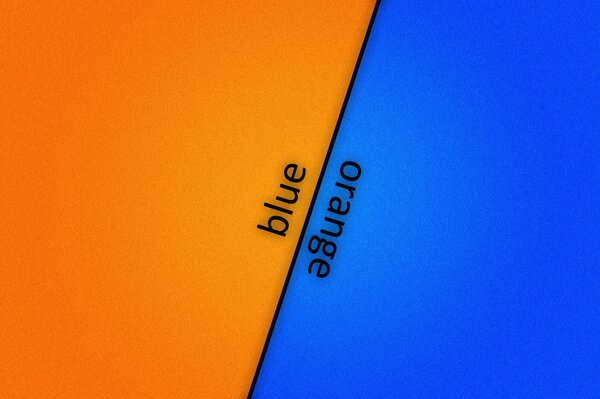 Opposti arancione e blu