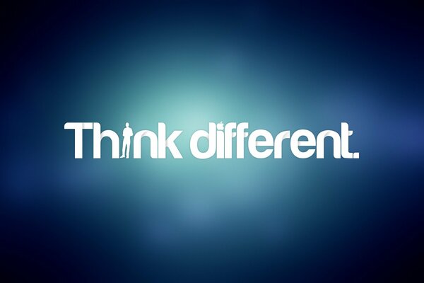 Minimalismus Inschrift think different