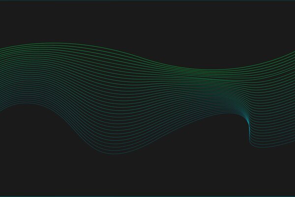 Minimalisme courbes lignes vert