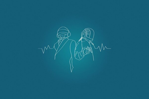 Imagen minimalista del colectivo Daft punk