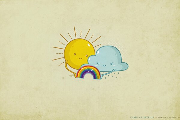 The sun and rain are the best friends of the rainbow