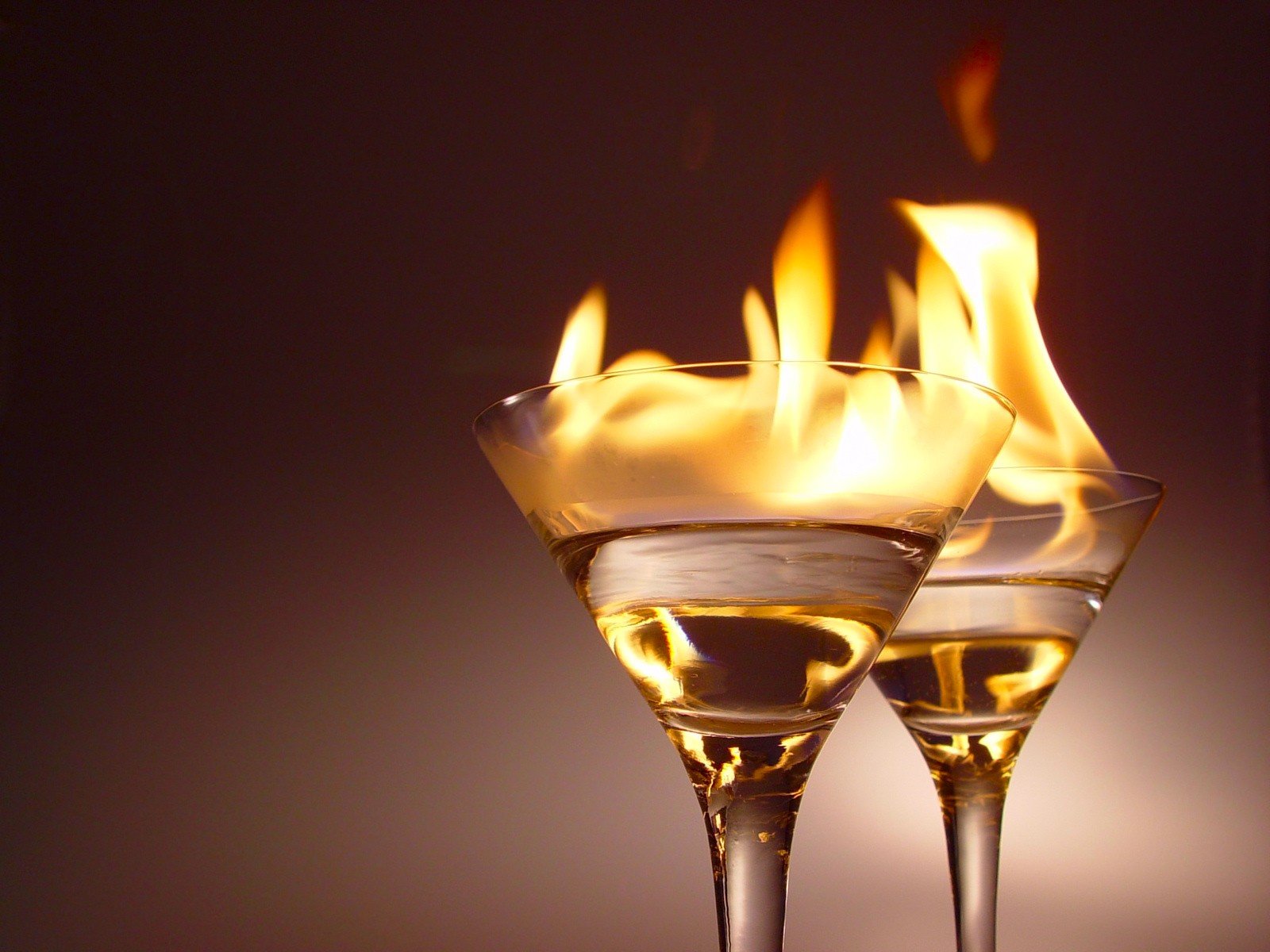 le feu verres de vin alcool