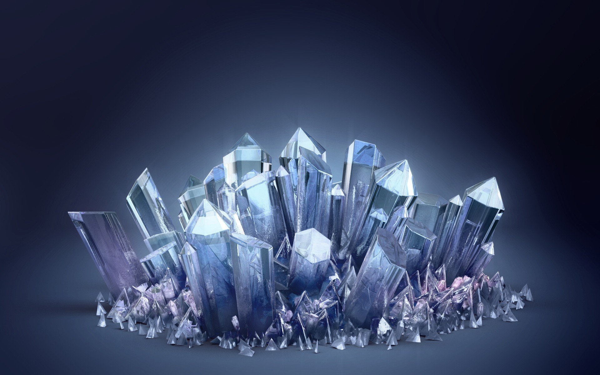 crystals blue