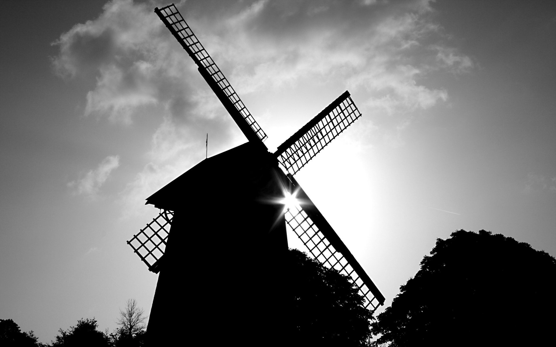 black and white mill