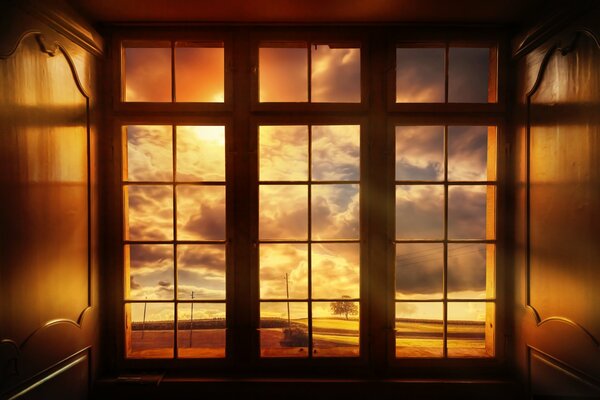 Hermosa vista desde una gran ventana