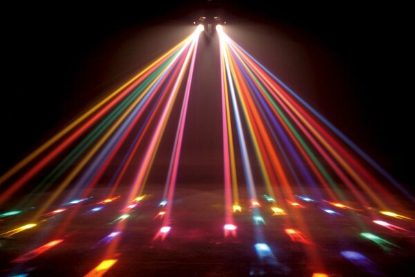 Espectáculo de láser multicolor de luz