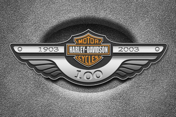 Logo en métal de moto harley davidson
