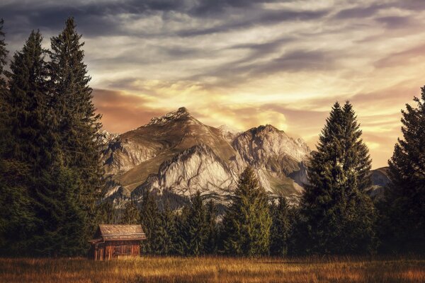 House in the mountains beauty