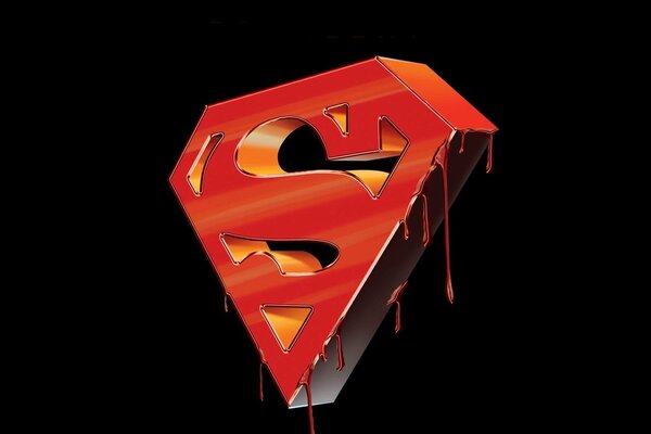 Red Superman logo on black background