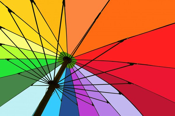 Bright colorful colored umbrella