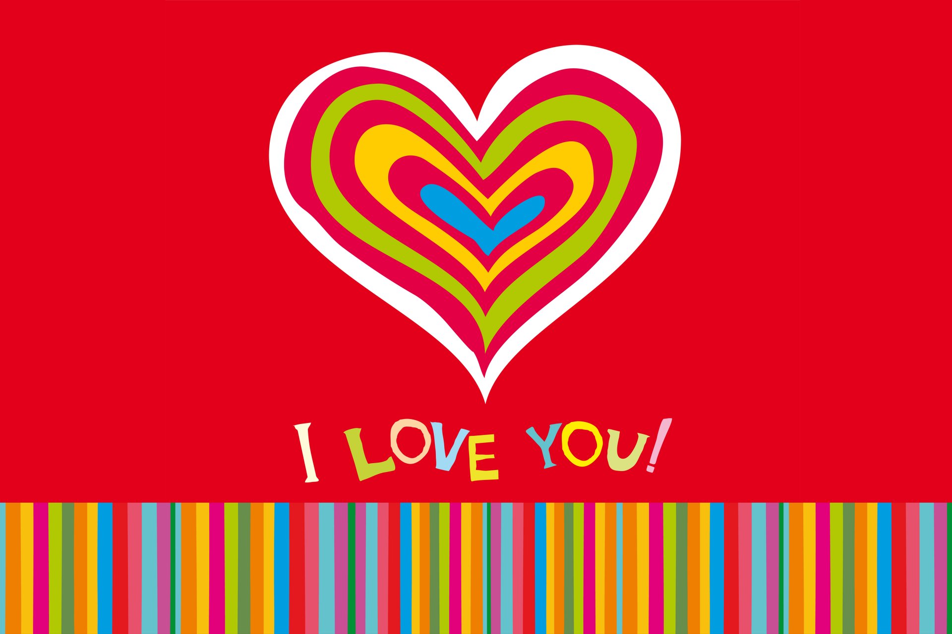 I love you love hearts romantic colorful background heart