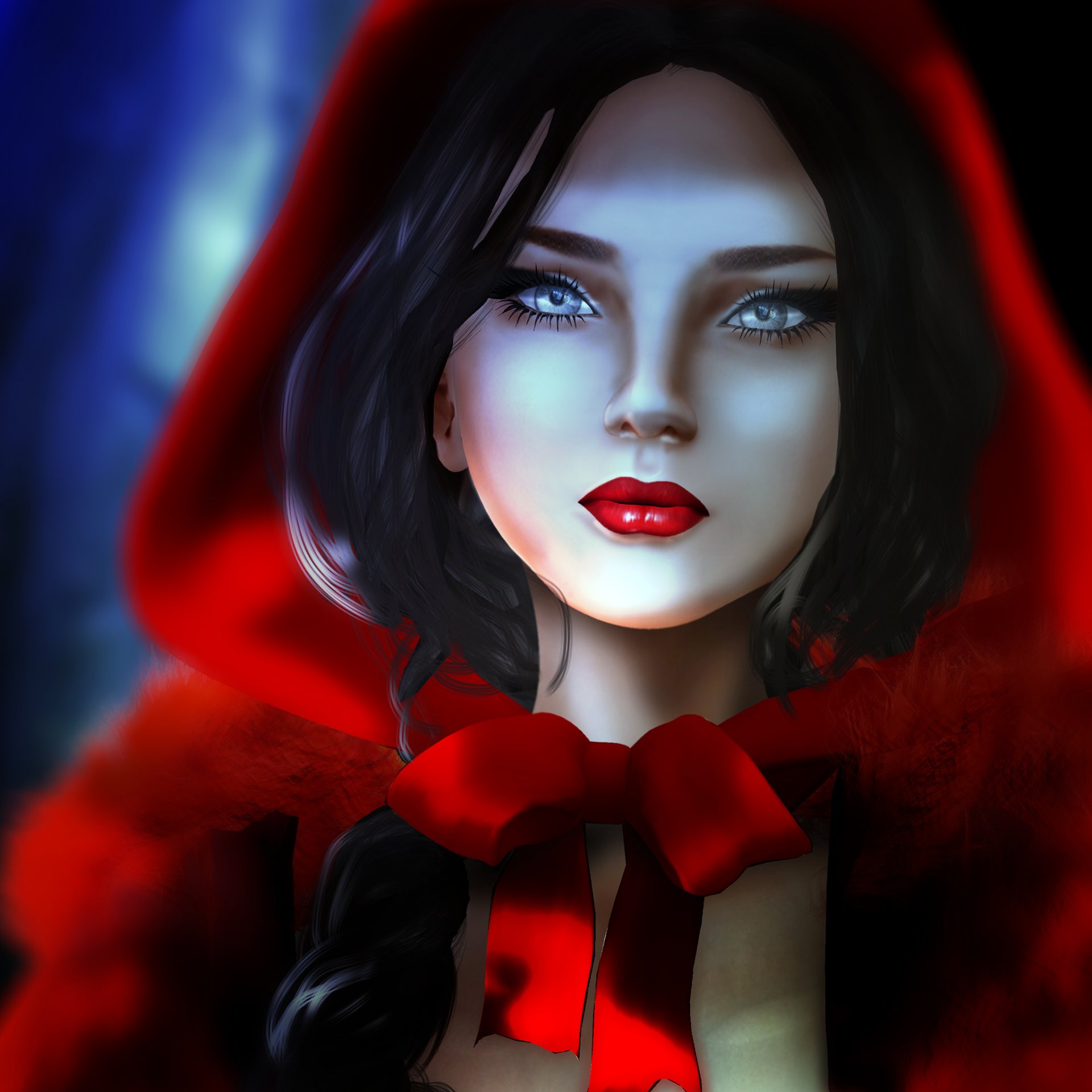 red riding hood portrait model bodza mubble