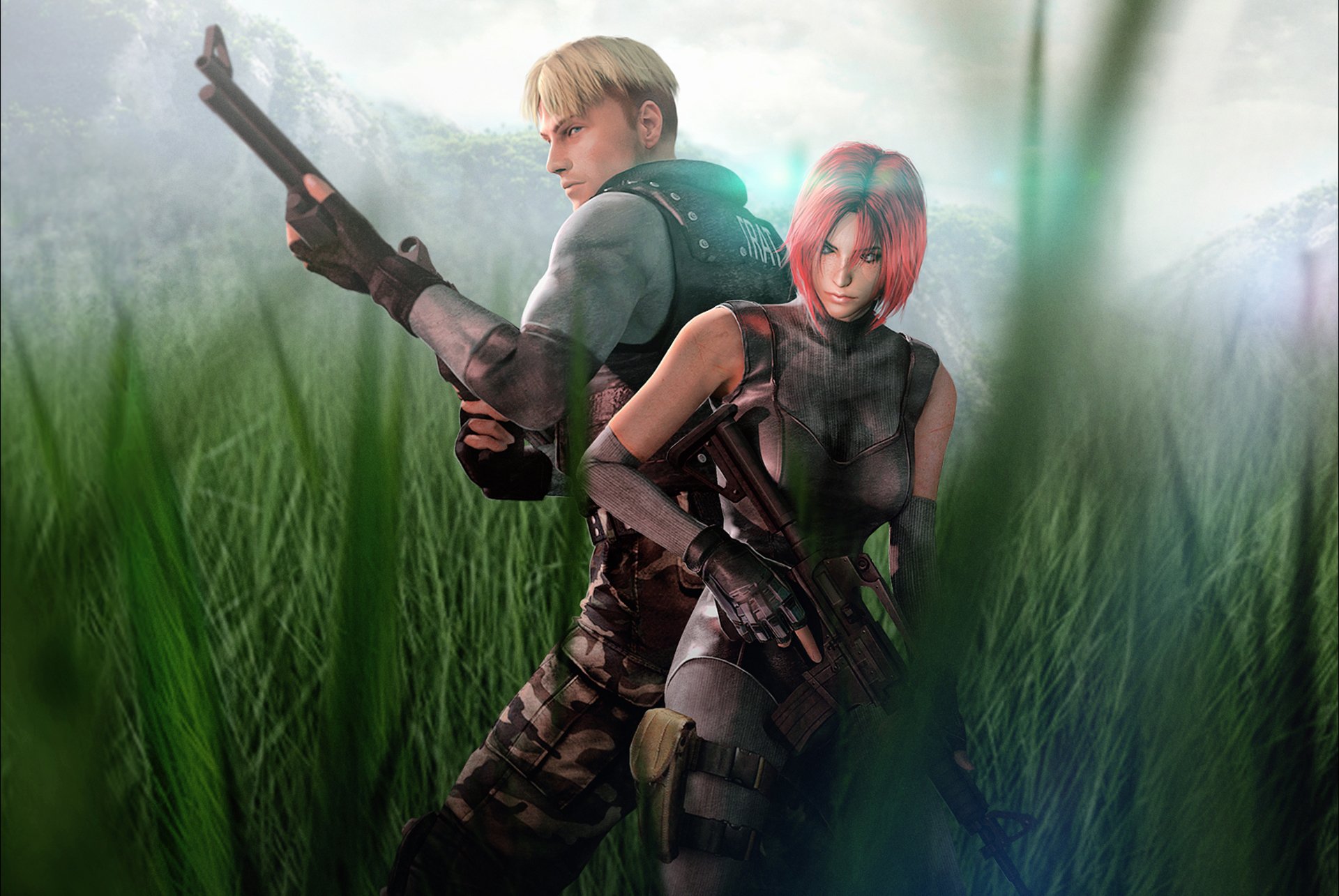 dino crisis s.o.r.t. agent t.r.a.t. soldier dylan morton regina fan art capcom