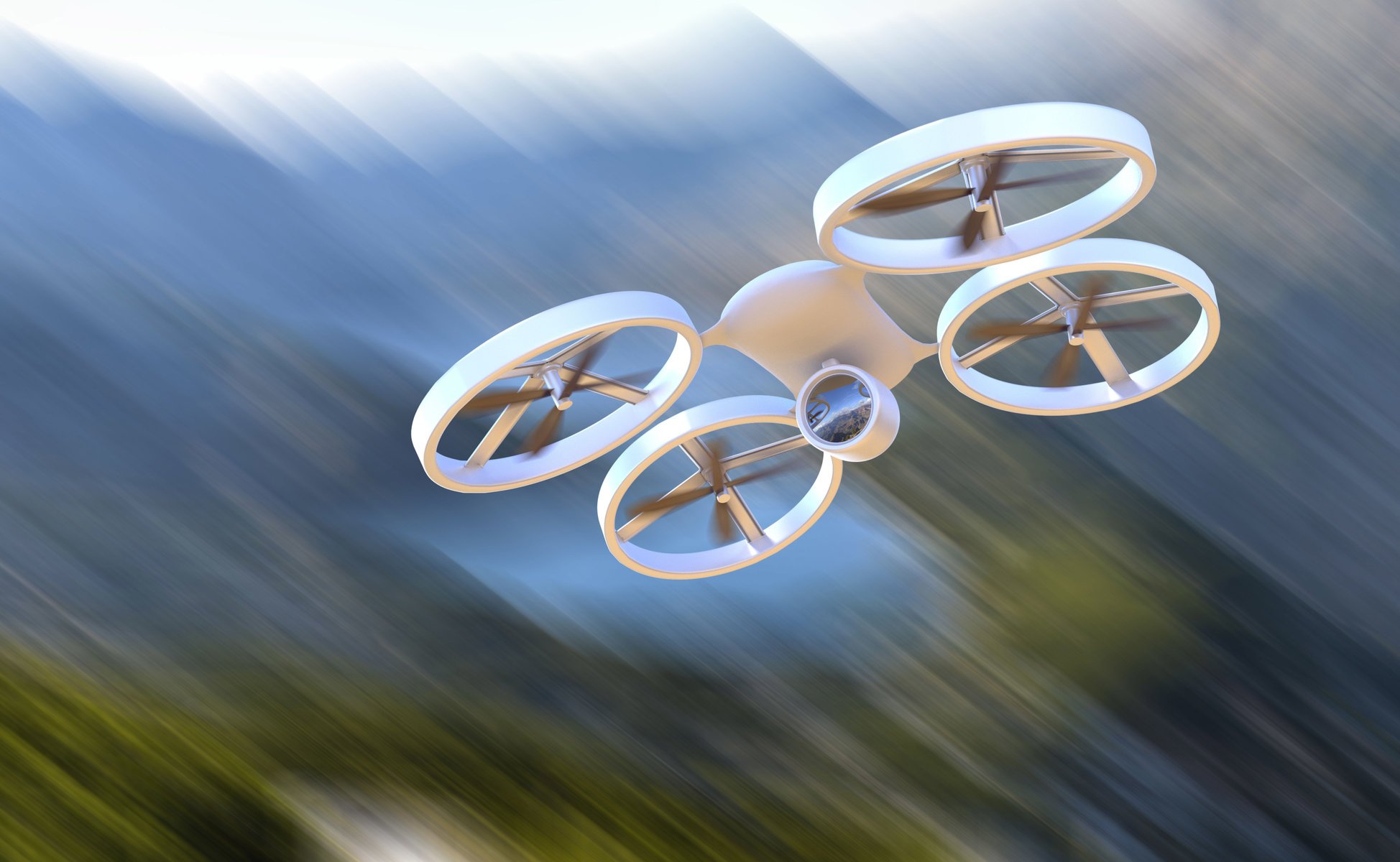 technologia artystyczna helikopter klasyczny rozpoznawczy quadrocopter quadrocopter cztery wirniki bezzałogowy statek powietrzny dron uav szybki zwrotny prędkość lotu abstrakcja 3d rozmycie bokeh tapeta