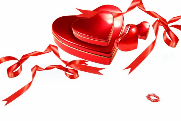 A red heart for a beautiful holiday