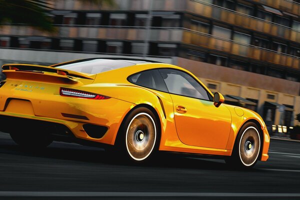 A high-speed car ride in a Porsche turbo s