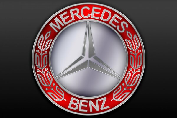 Mercedes-Benz-Logo auf grauem Hintergrund