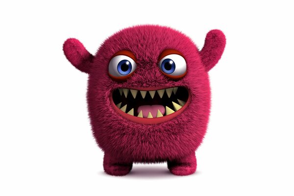 Monstre 3D pelucheux mignon