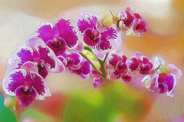 Blumen Orchidee meine Lieblingsblume wurde auf Bilder gemalt