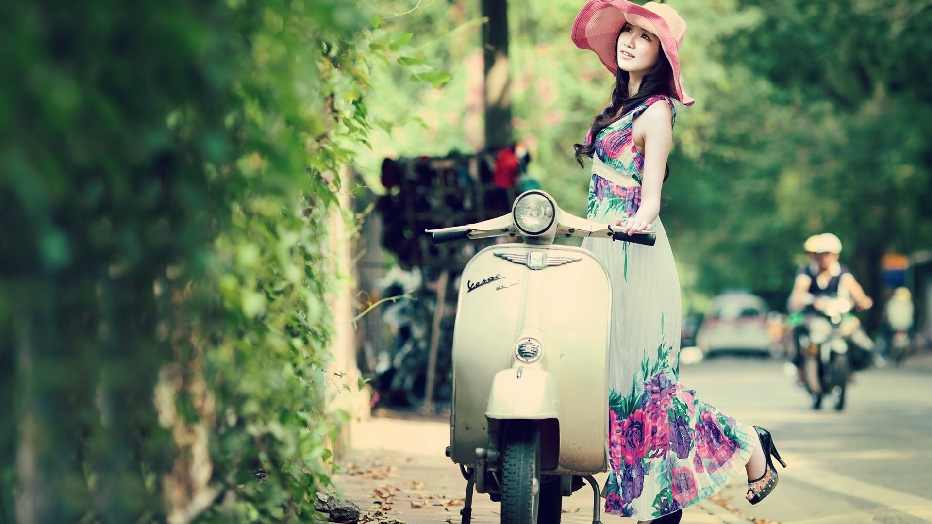 asian model spring vintage girl