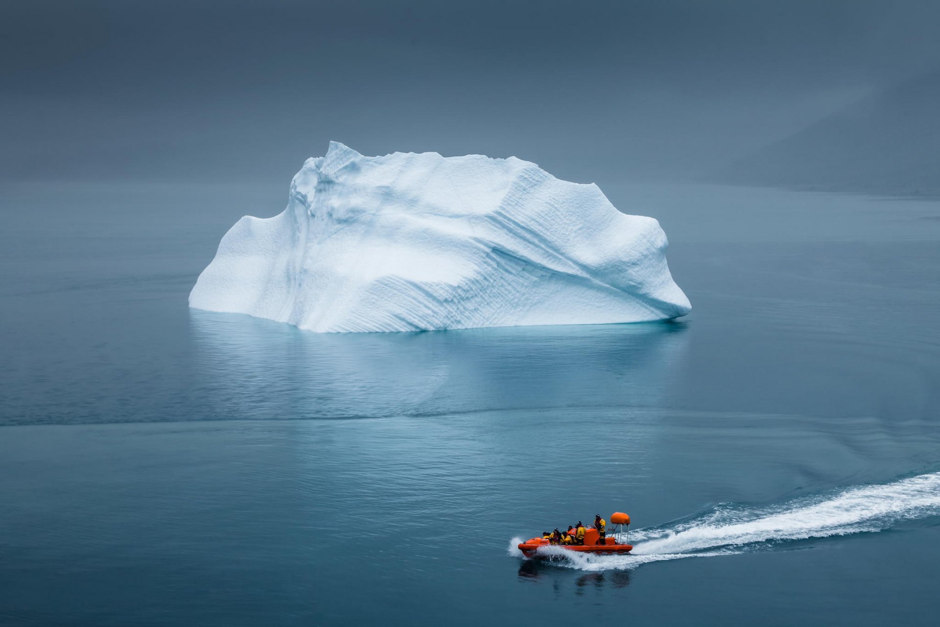 grönland eisberg rettungsboot