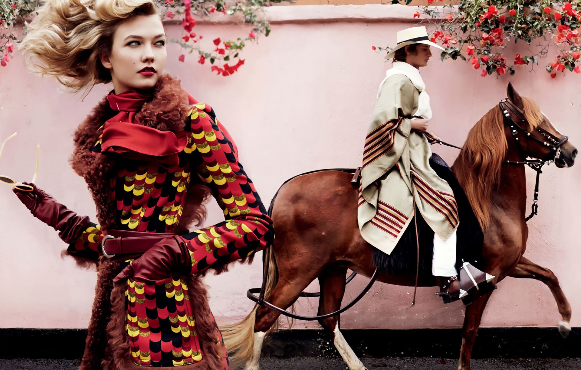 karlie kloss messicano cavallo cavaliere moda giugno 2014