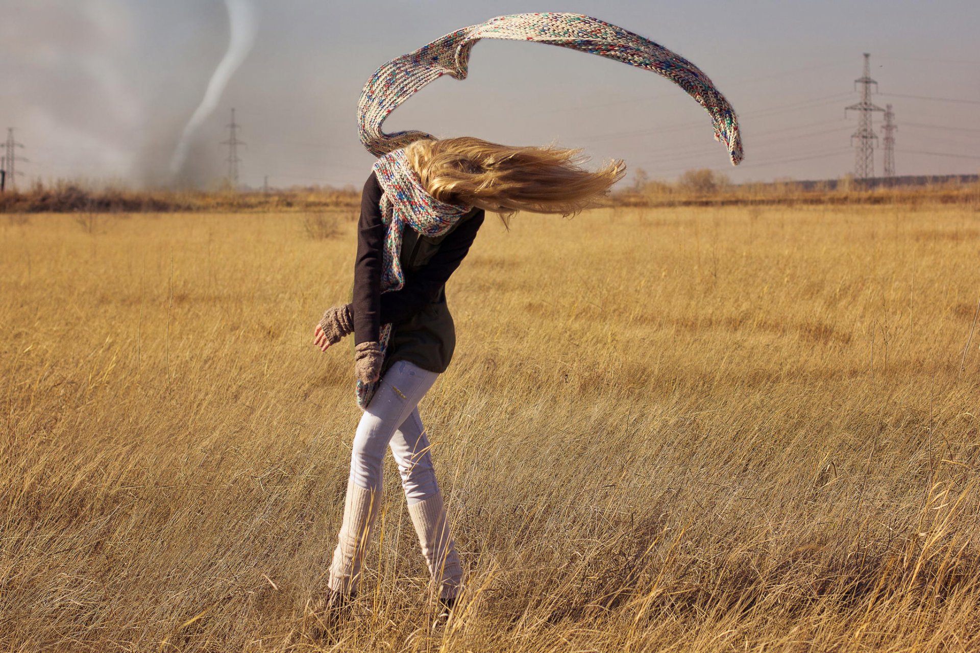 girl the field scarf tornado