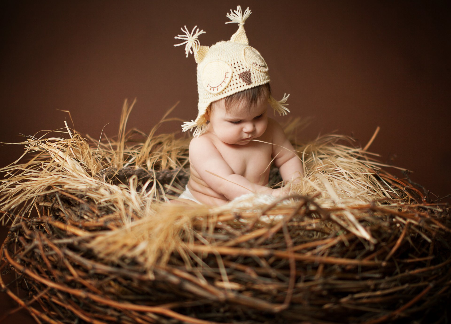 enfants enfant nid anna levankova chapeau bonnet oreilles hibou