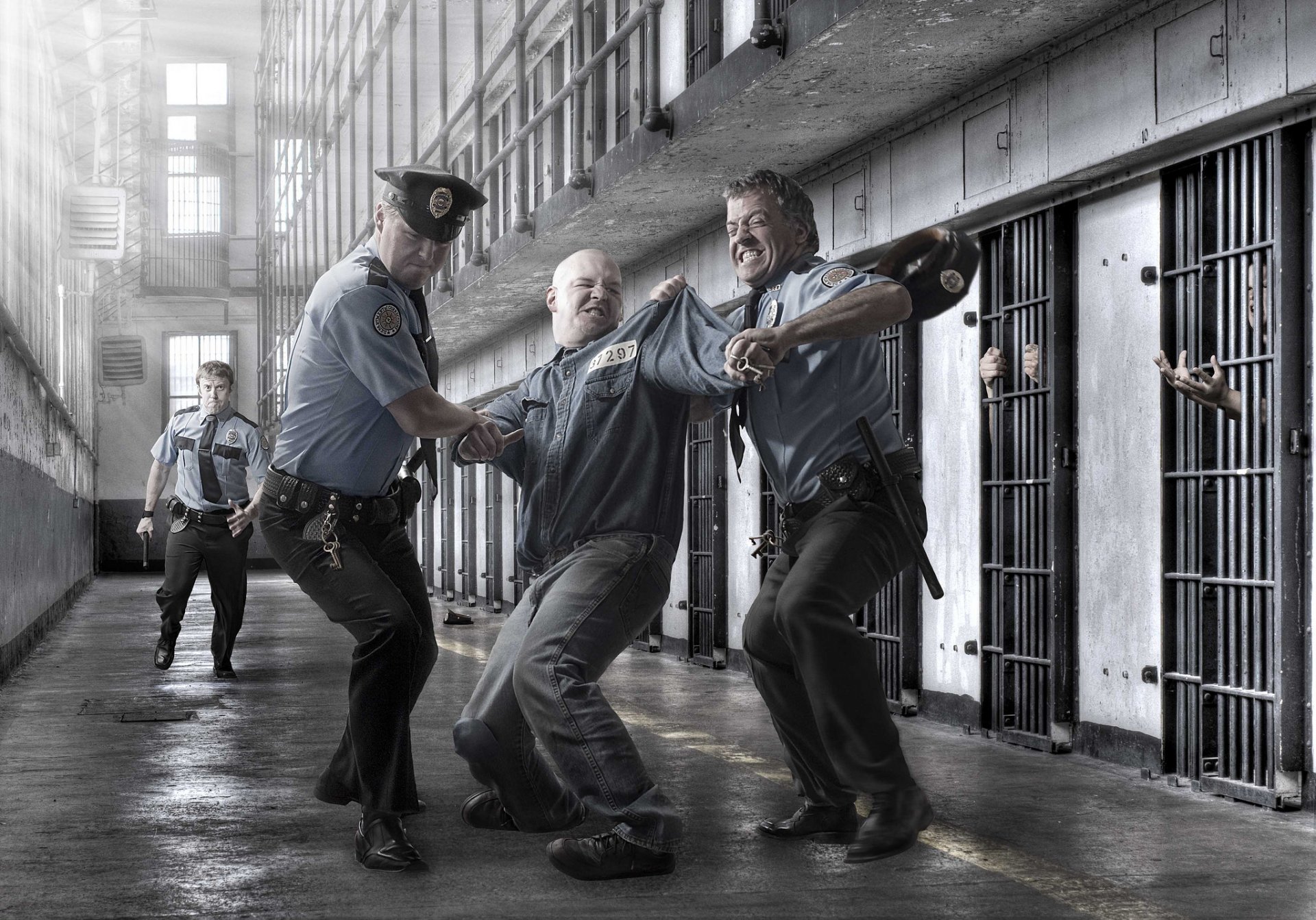 prison police wrestling