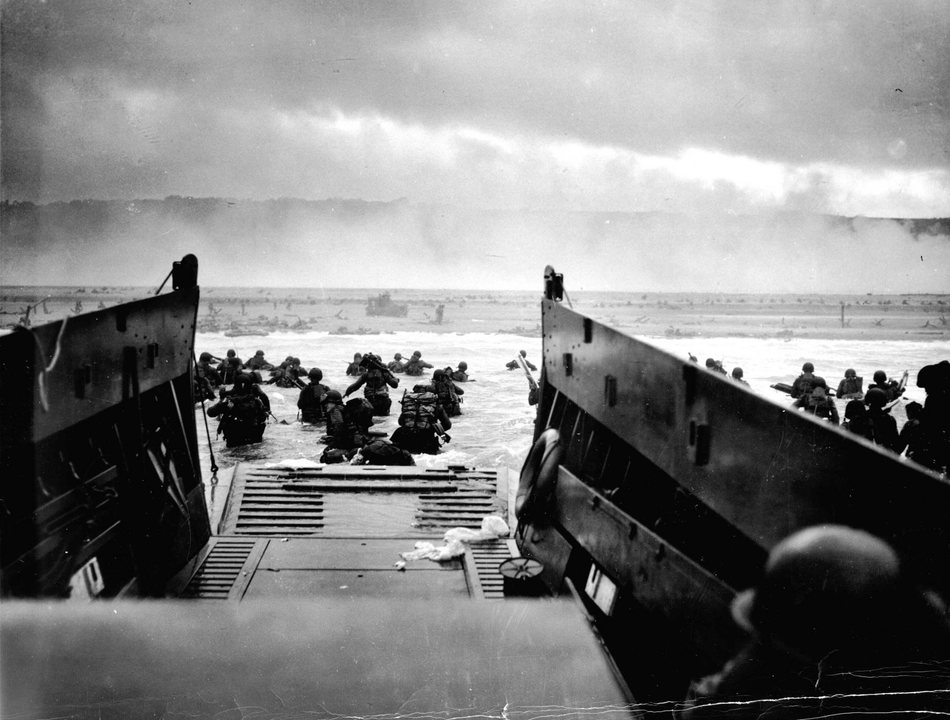 normandy world war the operation photo black and white