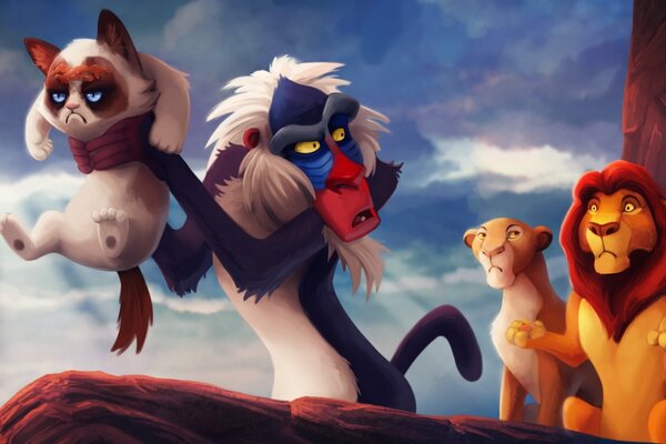 Today we are going to the Lion King cartoon with the children