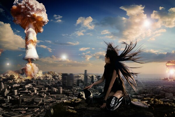 Atomic explosion in the city of death