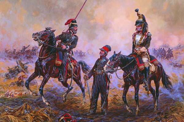 Pintura del artista averyanov sobre la guerra de 1812