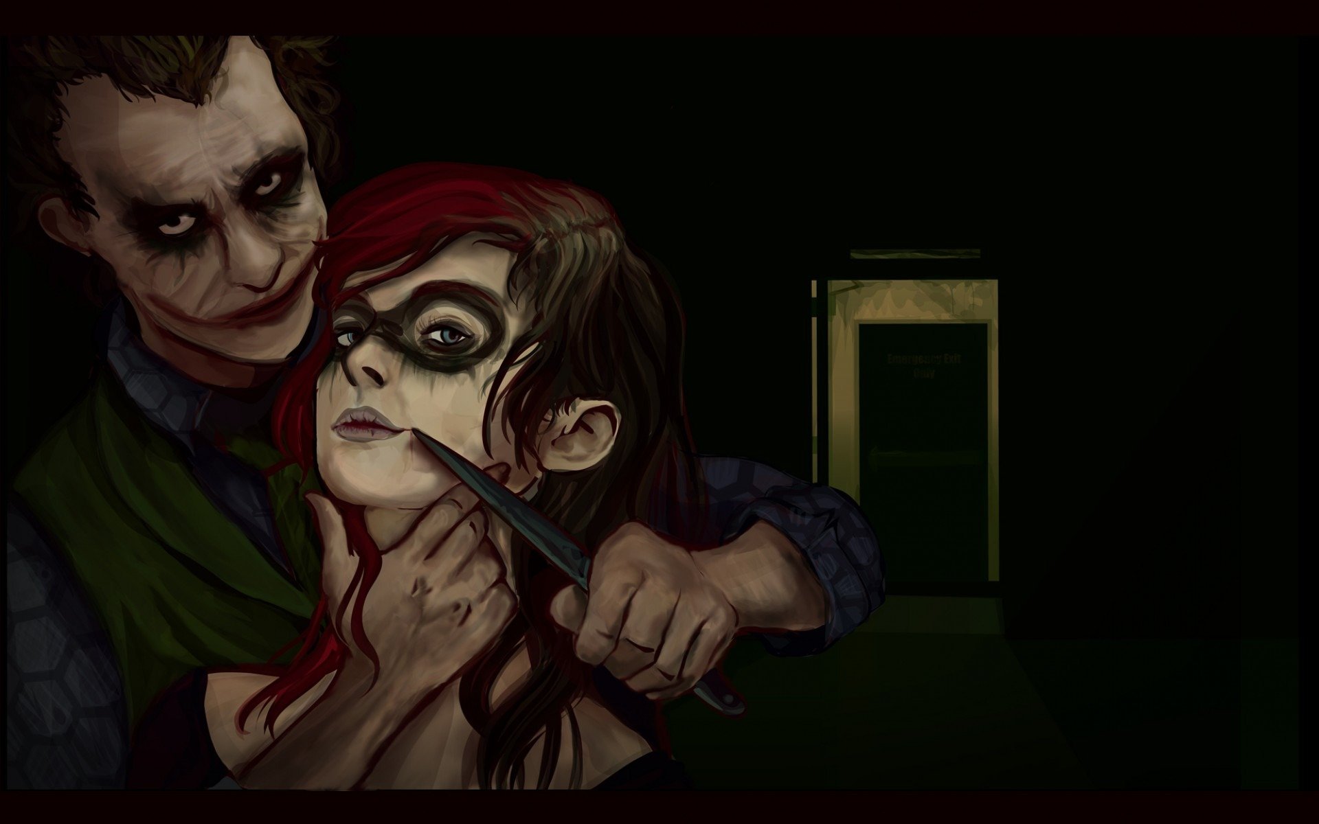 joker harley quinn cuchillo miedo