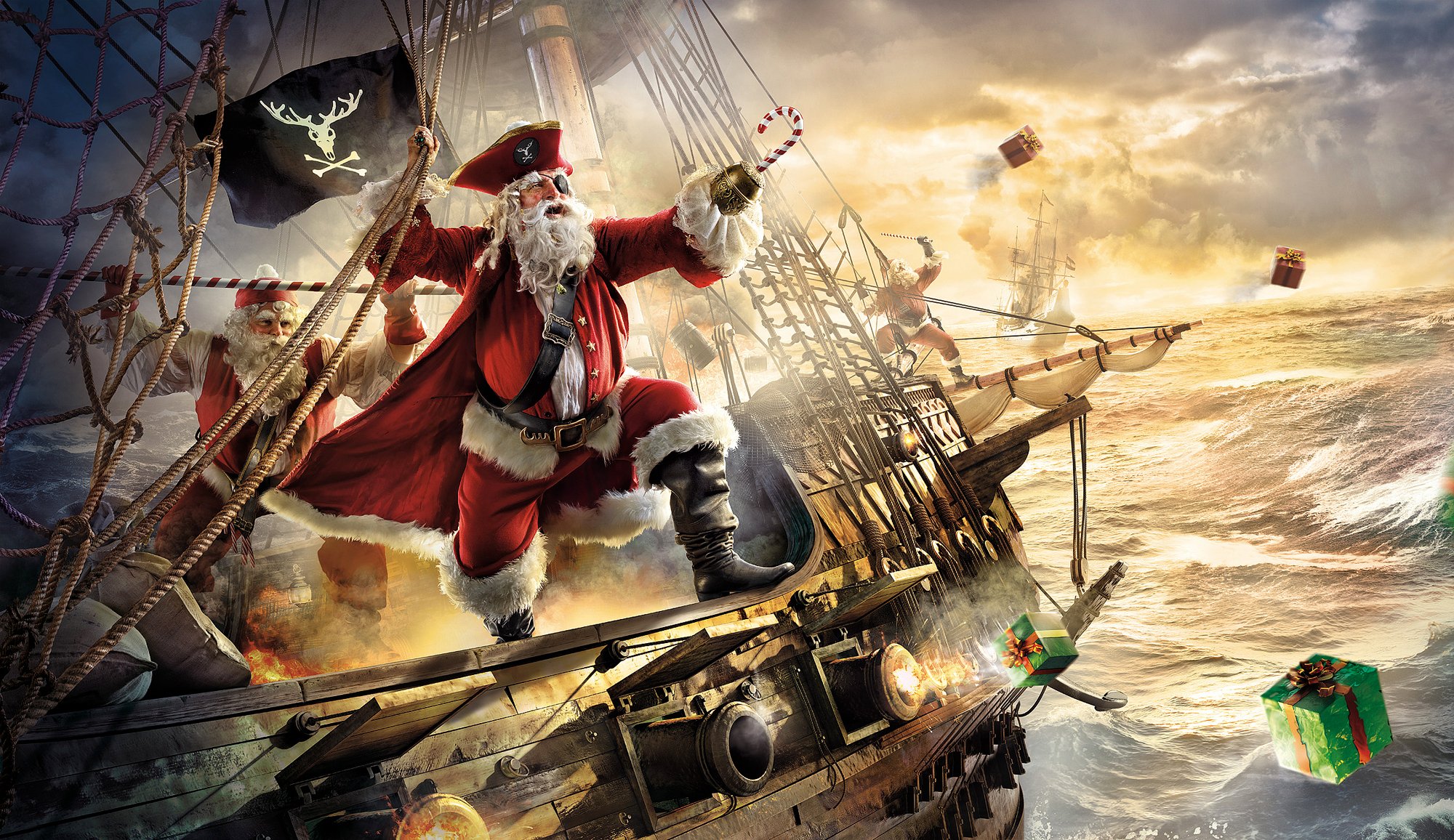 santa claus santa claus piratas fragata