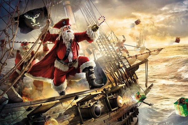 Santa Claus est le capitaine des pirates