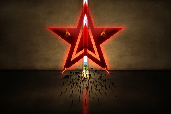 A red star embodying patriotism