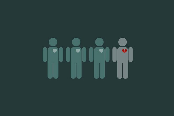 One person out of three has a broken heart