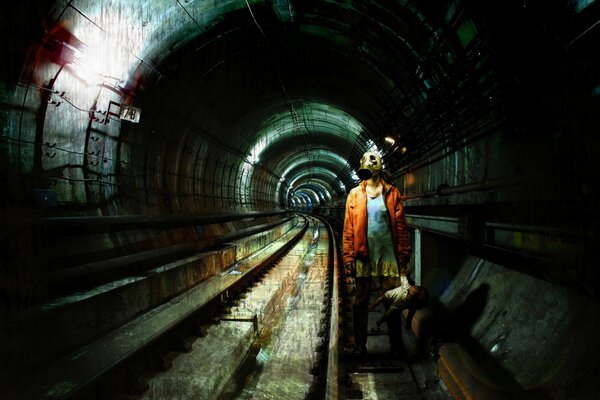 Jouet appareil de respiration dans l obscurité du métro