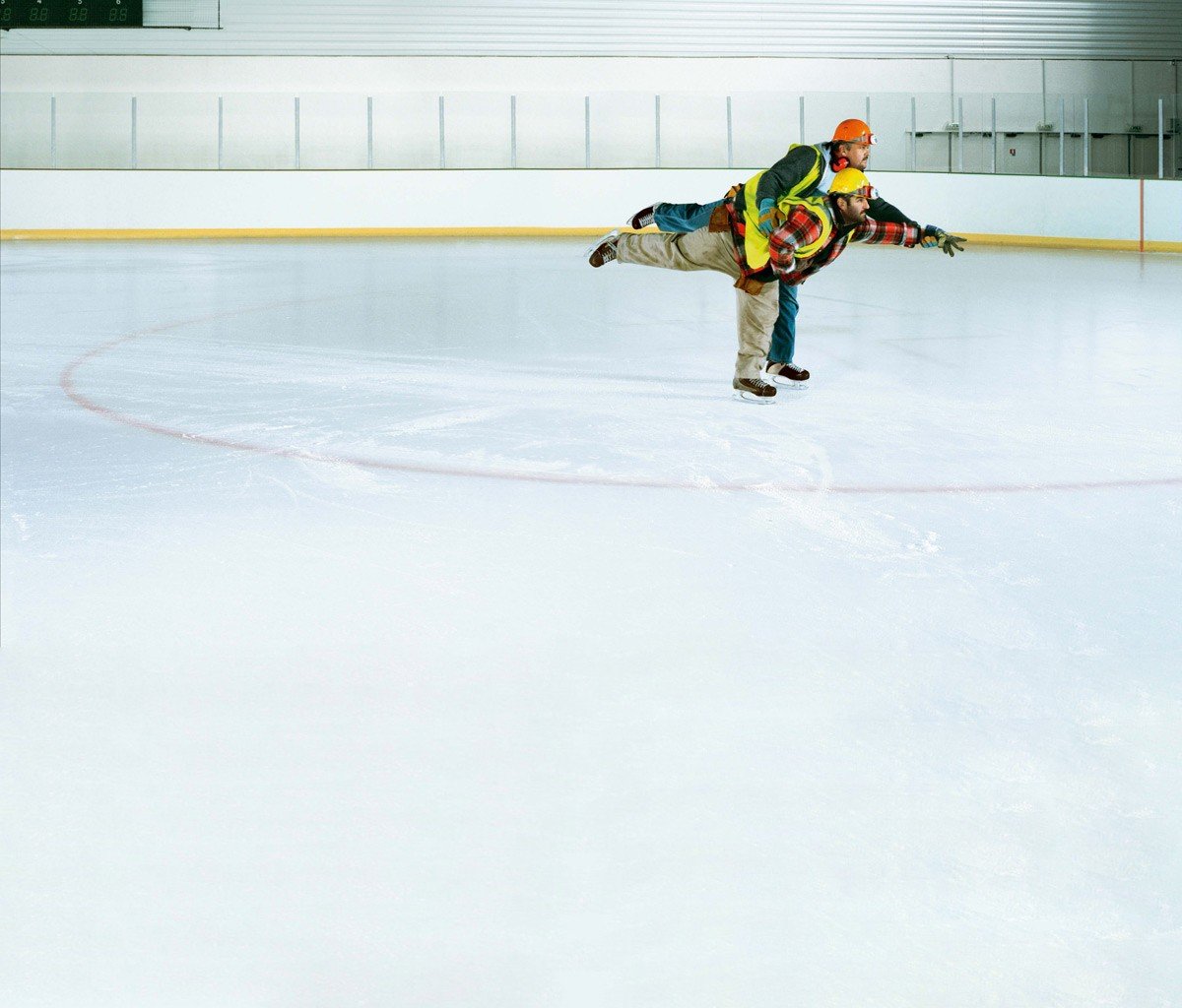 hielo patinadores trabajadores humor