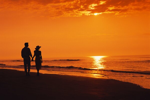 Amor y tranquilidad al atardecer