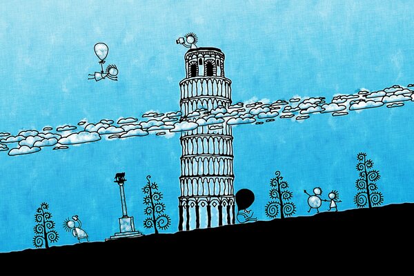 Torre Pendente di Pisa in un universo parallelo