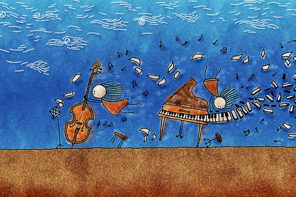 Musical orchestra in the water element