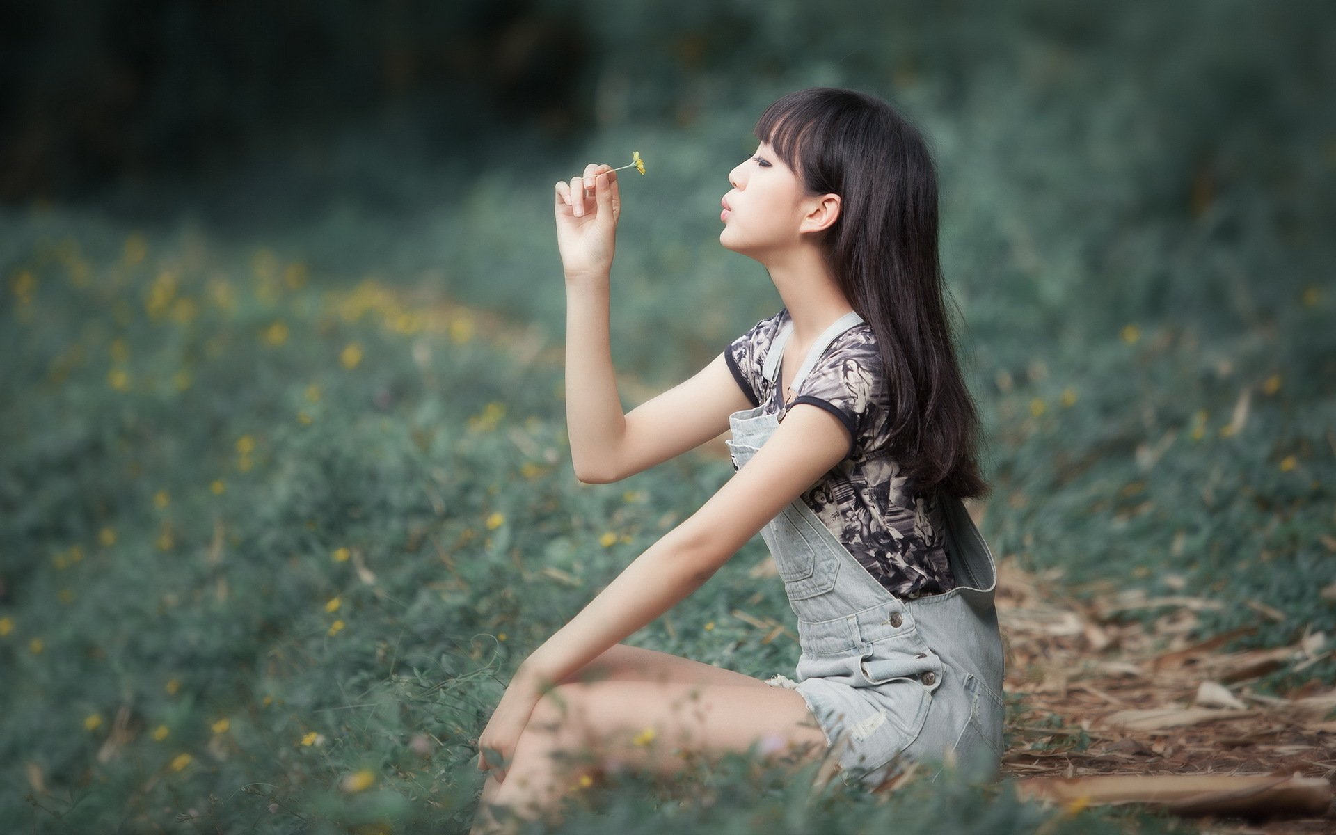 ragazza asiatica sfondo