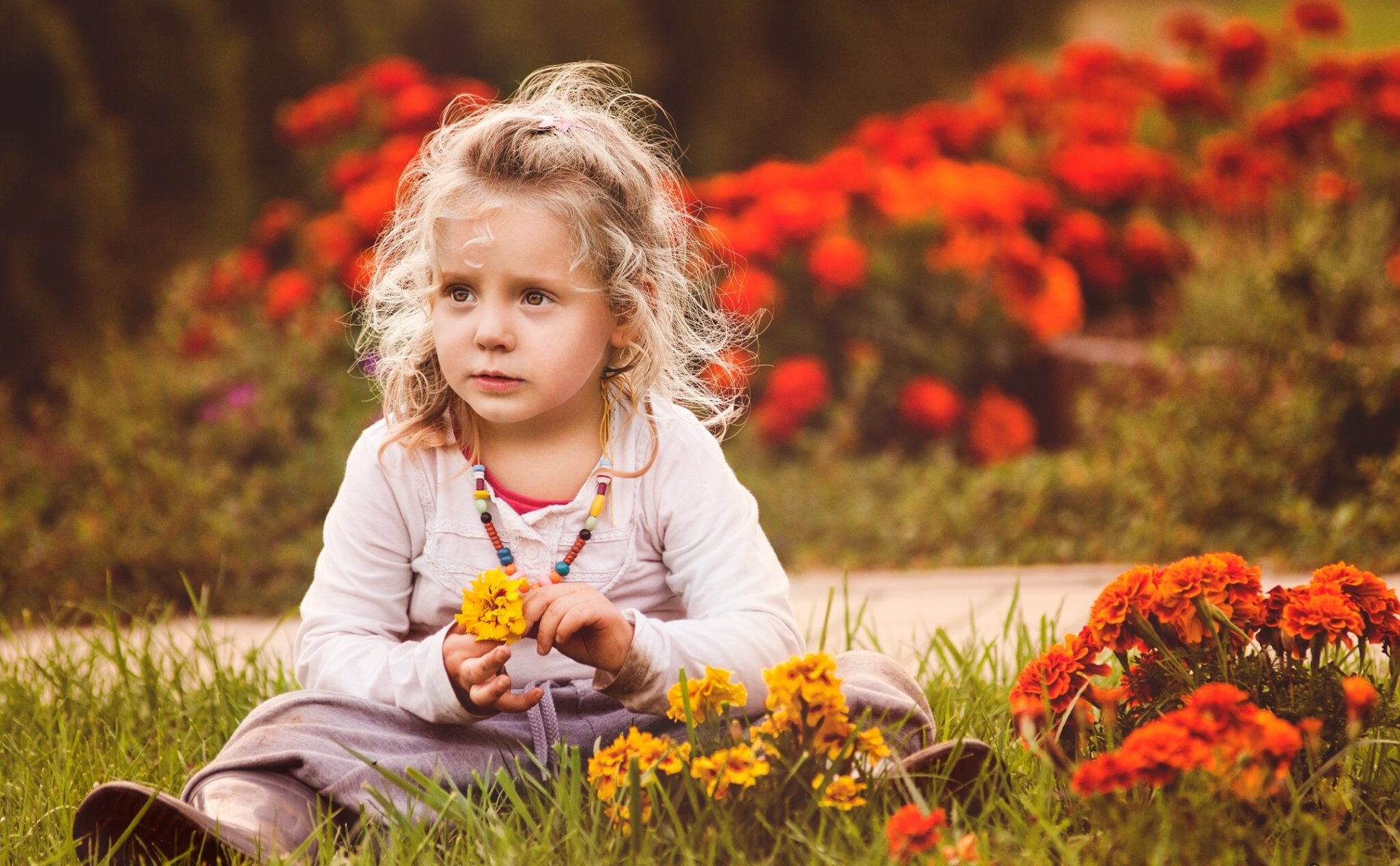 girl flower mood