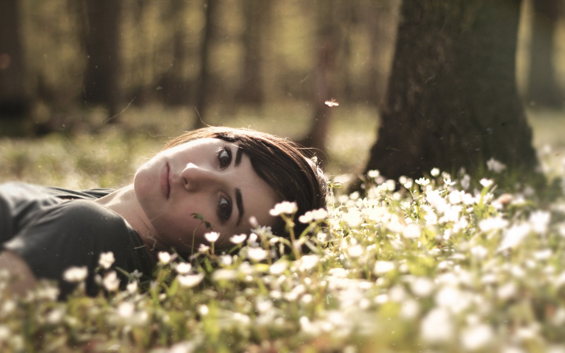 la jeune fille nature fond
