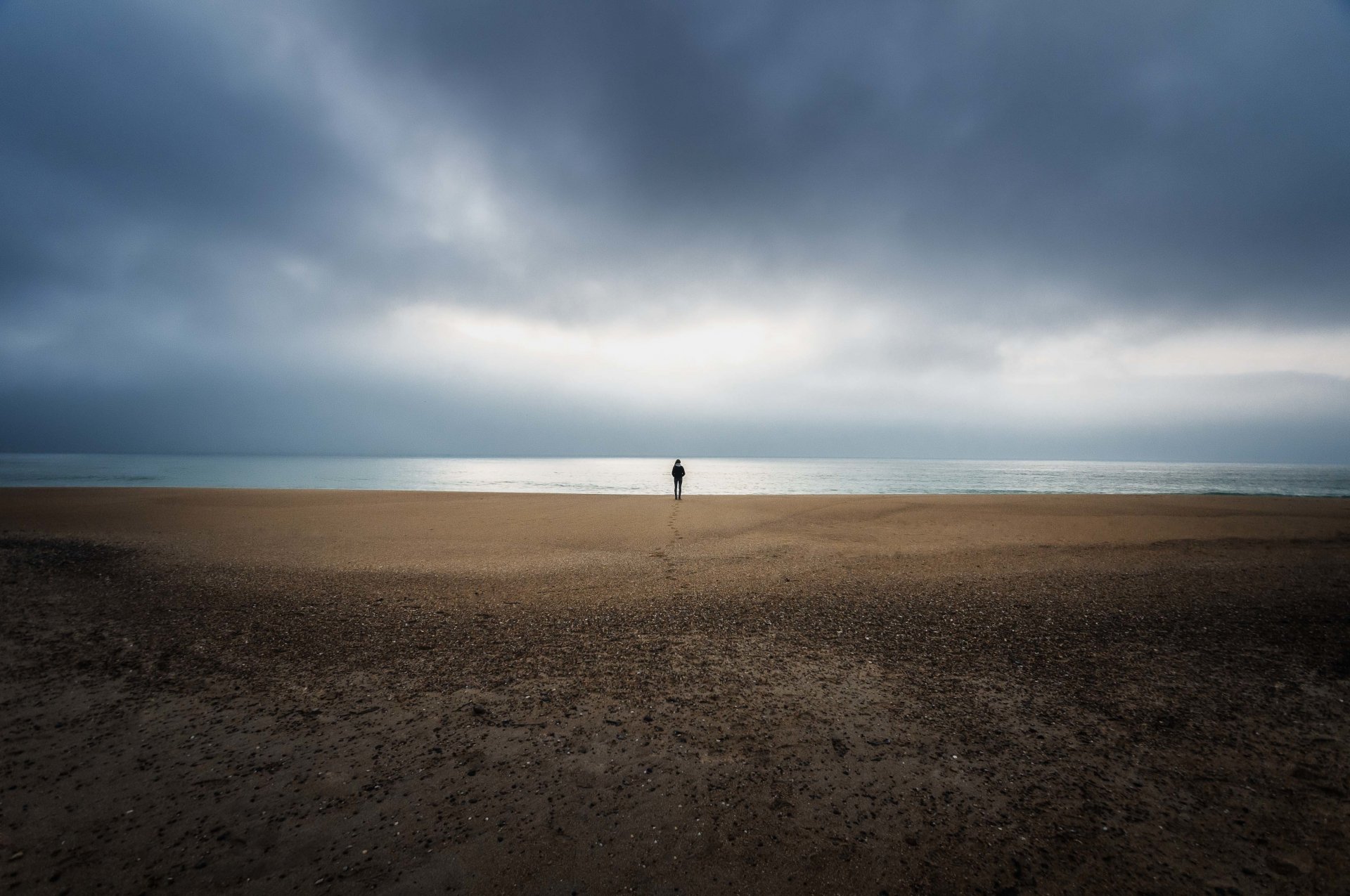 solo playa mar nubes tormenta horizonte solo
