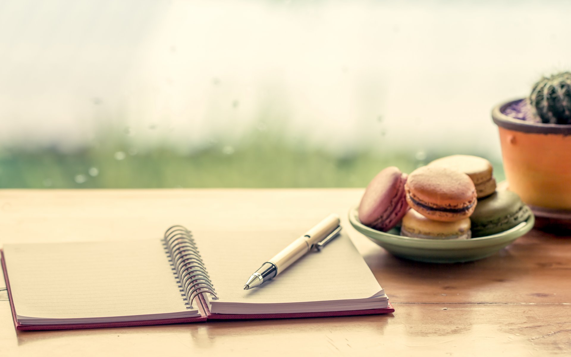 macaron cookies dessert macaroon notepad pen