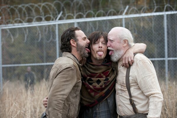 The protruding tongues of artists from the movie the walking dead